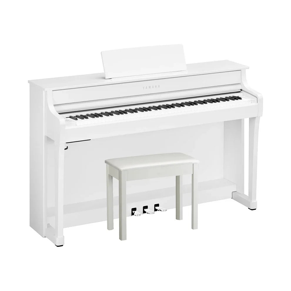 Yamaha CLP-835 Clavinova Digital Piano Bundle (White)