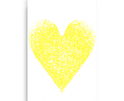 Yellow Heart Digital Print Canvas