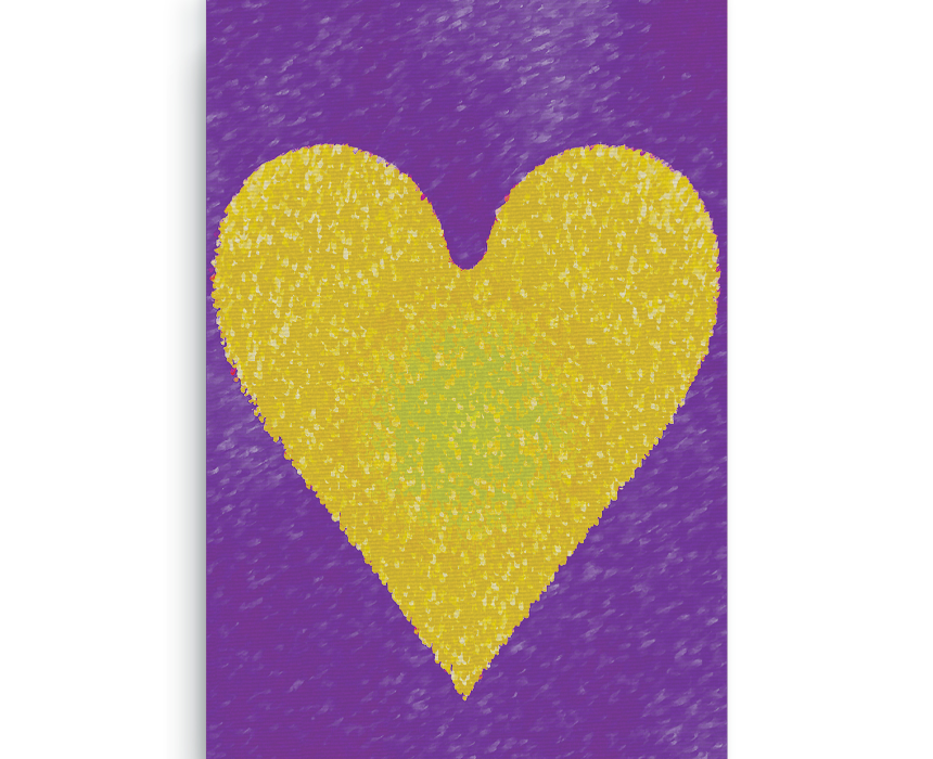 Yolk Heart Digital Print Canvas