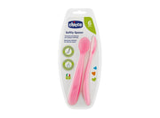 Chicco Soft Silicone Spoon 6+ Pink 2 Pieces
