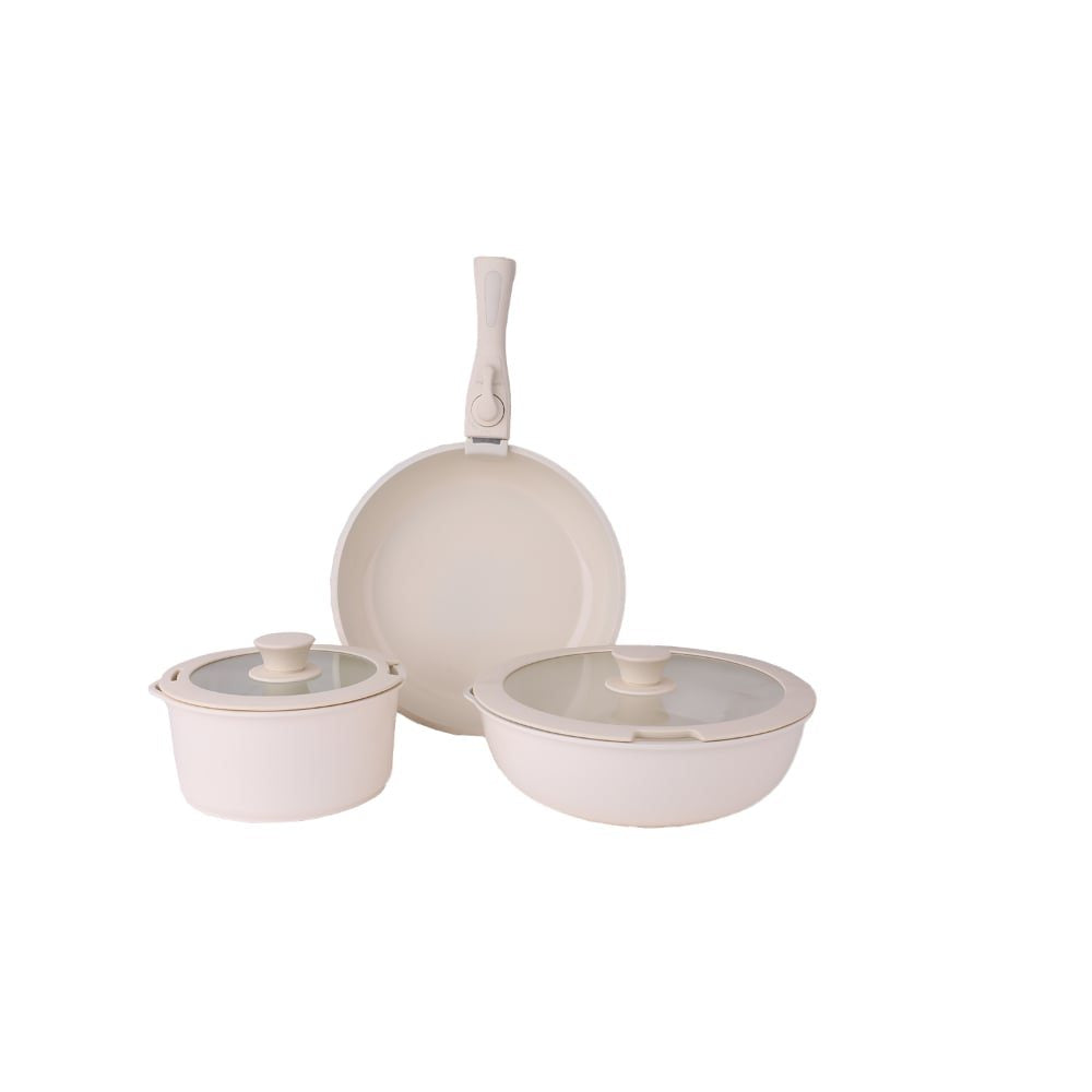 Zilan Cookware Set 8 Pcs Beige Chef