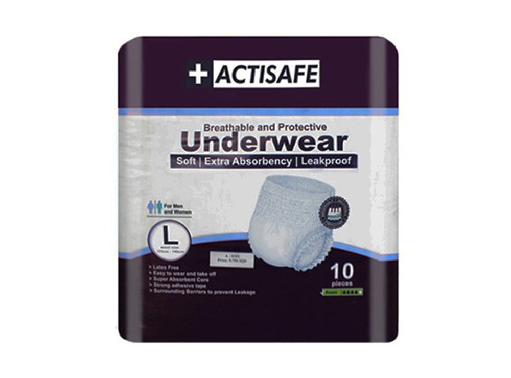 Actisafe Underwear Pull Up Large 115 to 140 cm 10 Pcs