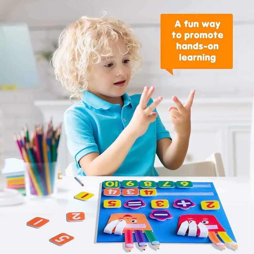 Felt Early Education Math Set – Interactive Addition Subtraction Tool