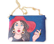 HandPainted Portrait Customizable Clutch Bag