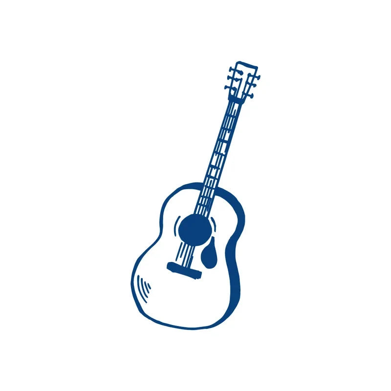 Acoustic Guitar Semi permanent jagua tattoo