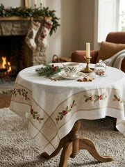 Christmas Holly Branch Tablecloth (1m x 1m)