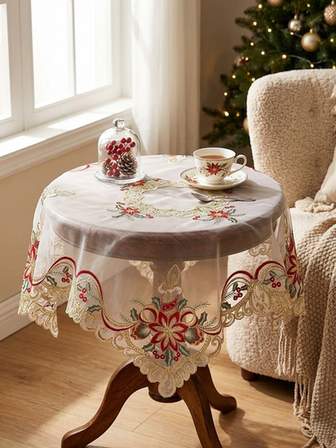 Christmas See-Through Light Tablecloth (1m x 1m)