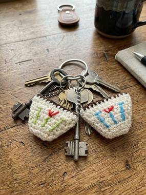 Crochet Coffee Cup Keychain