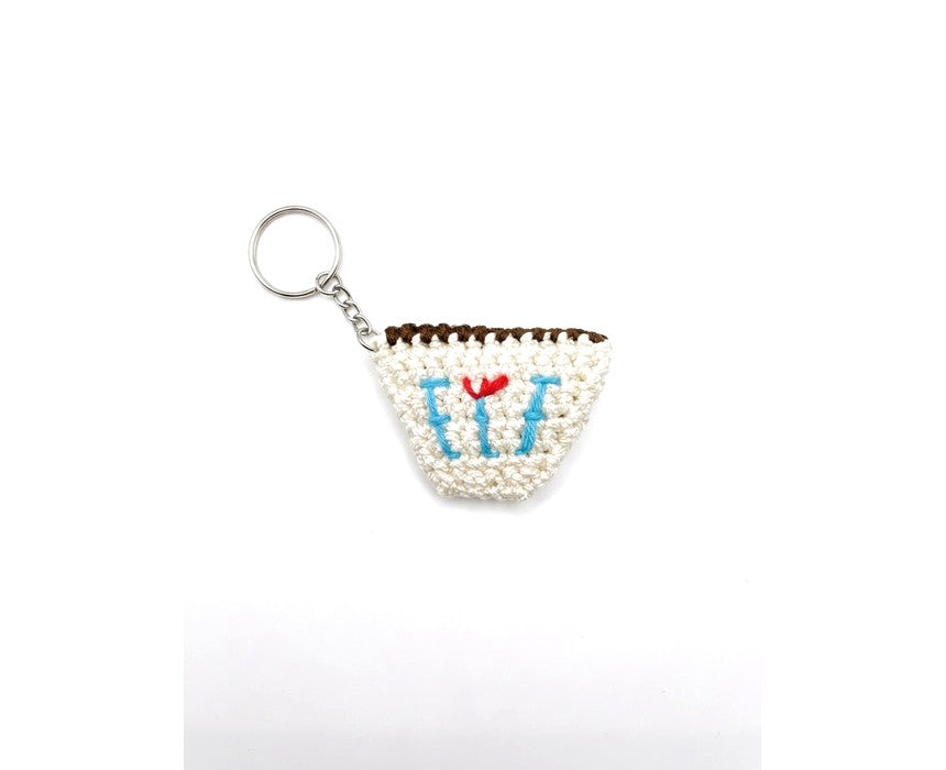 Crochet Coffee Cup Keychain