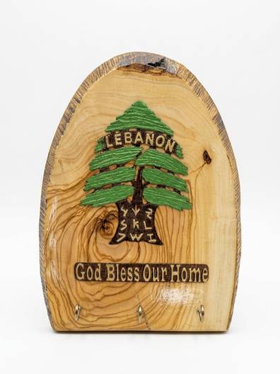 God Bless Our Home Olive Wood Key Holder