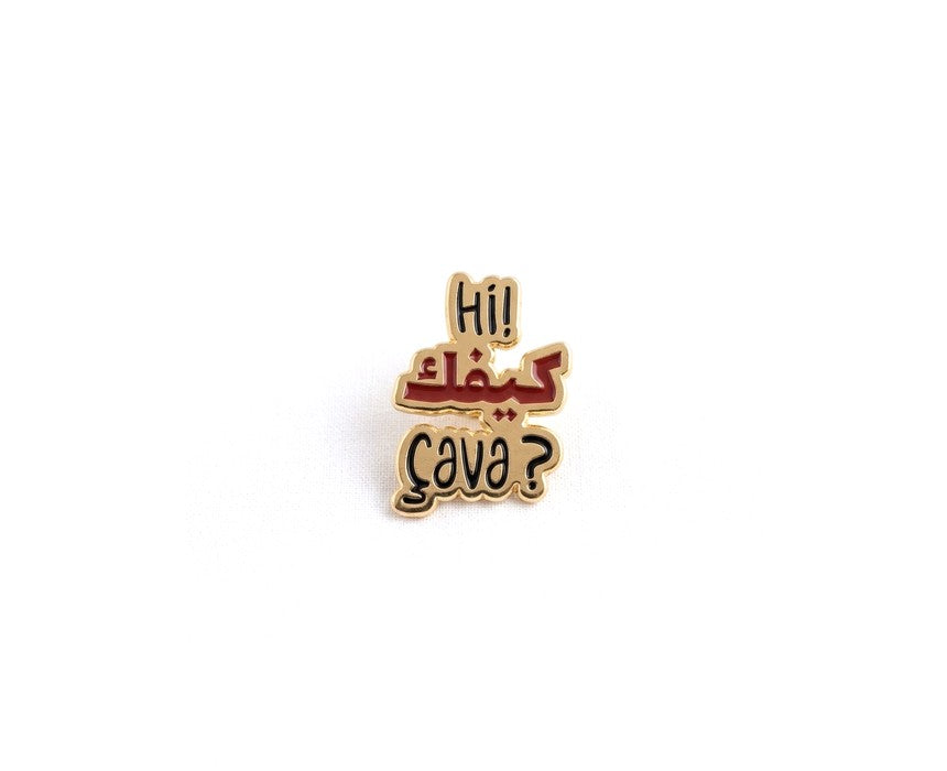Hi Kifak Ca Va Enamel Phone Sticker