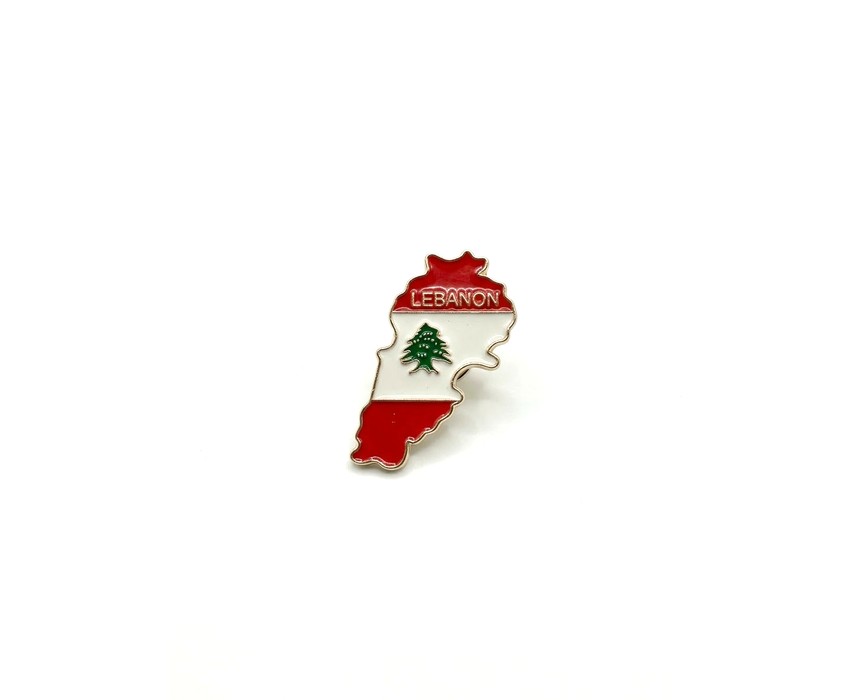 Lebanon Map Enamel Pin