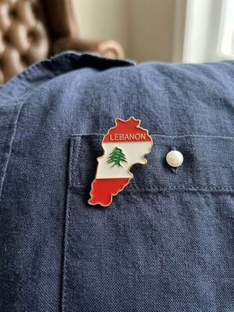 Lebanon Map Enamel Pin