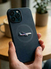 MEA Plane Enamel Phone Sticker