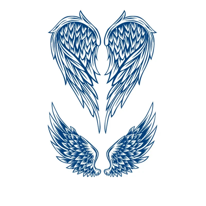 Angel Wings Semi-Permanent Jagua Tattoo