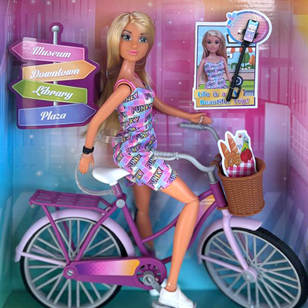 Anlily Doll with Bicycle - Creative Pretend Play Fun