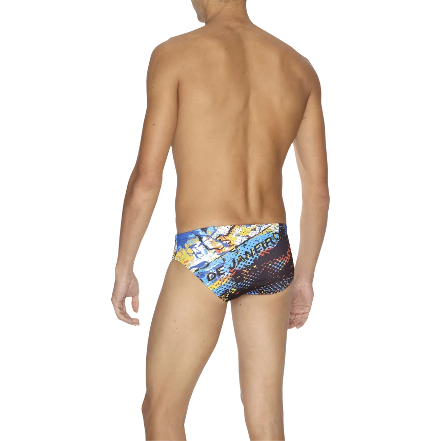 Arena Men Training Swim Briefs Carioca Black 7cm