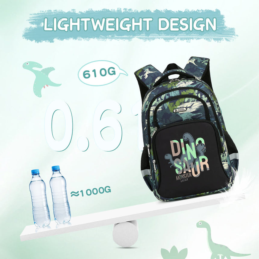 Lightweight &  thick waterproof polyester dinosaur backpack materia