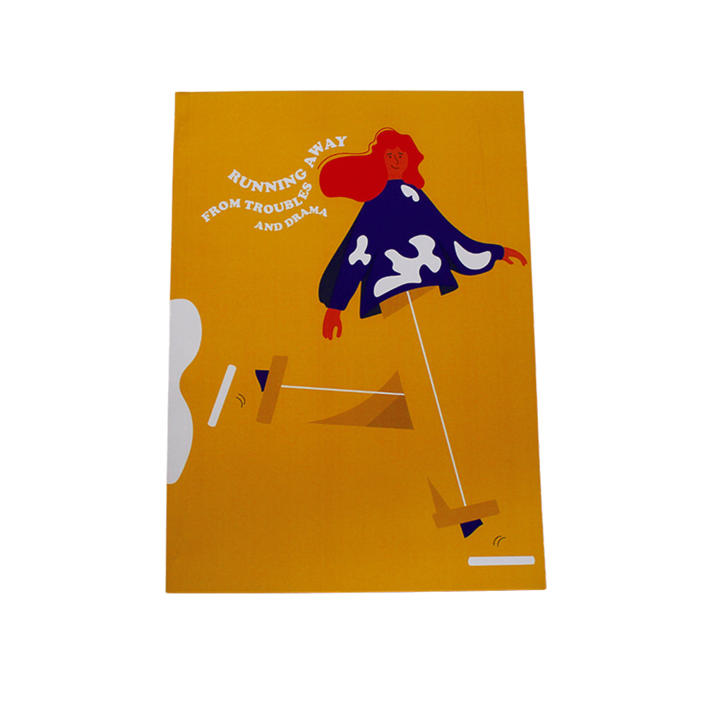 Softcover Notebook A4: Running Away From Troubles and Drama