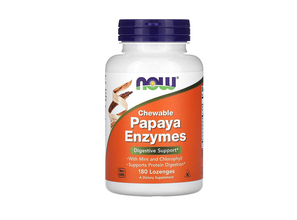 Now Papaya Enzymes Chewable 180 Lozenges