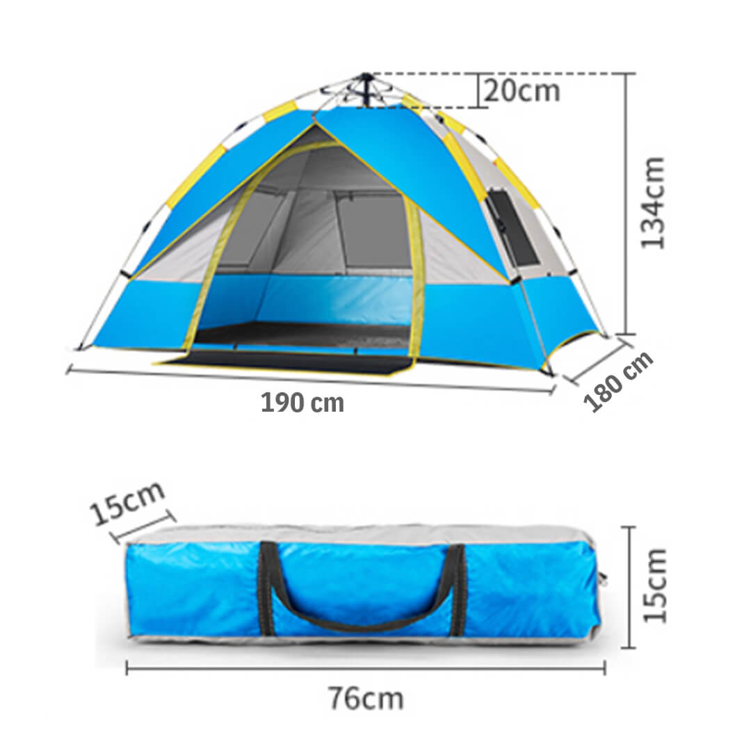 Automatic Waterproof Breathable Camping Tent 3-4 Persons