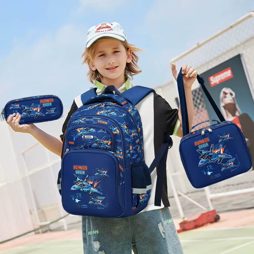 Cusangel aviation 3-piece school backpack set