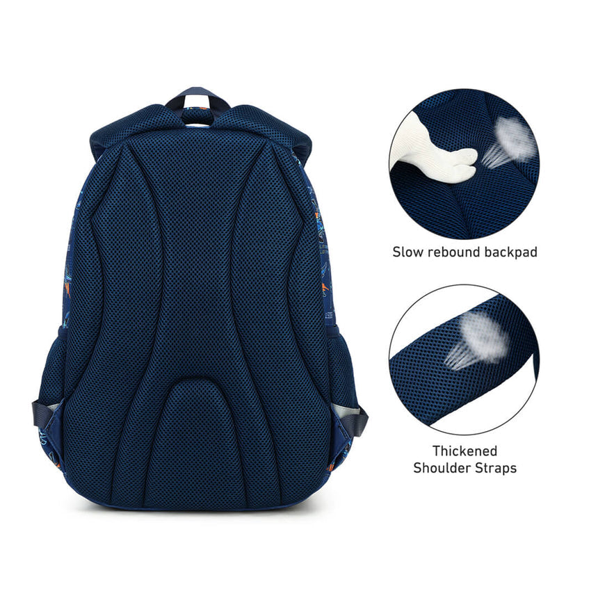 Cusangel navy school backpack set with padded back