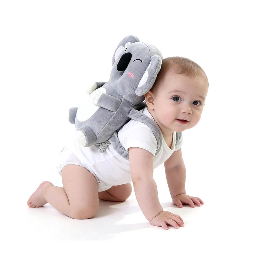 Baby crawling safety head protector grey koala