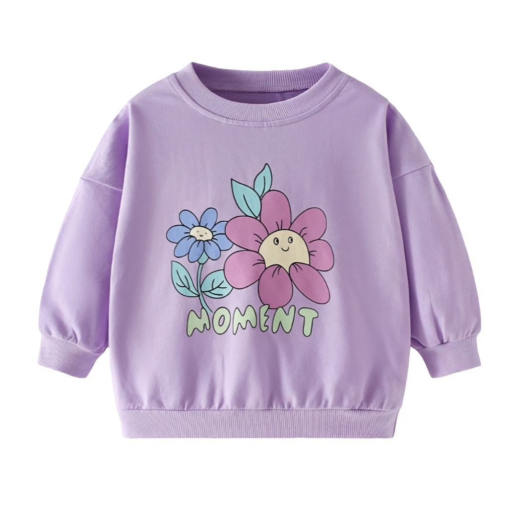 Kids’ Cotton Flower Print Sweater | 1–9Y