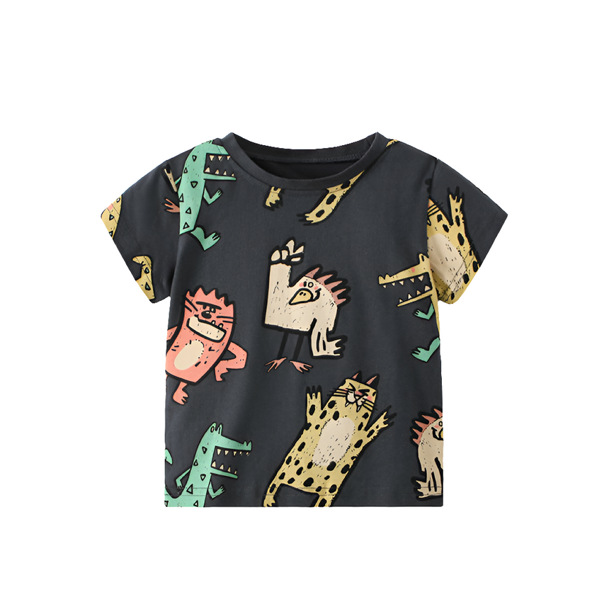 Boys’ Cotton Animal Graphic T-Shirt | 7–9Y