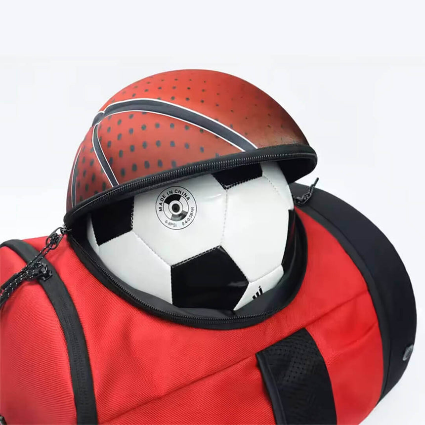 Spacious basketball backpack for books, ball and sports gear