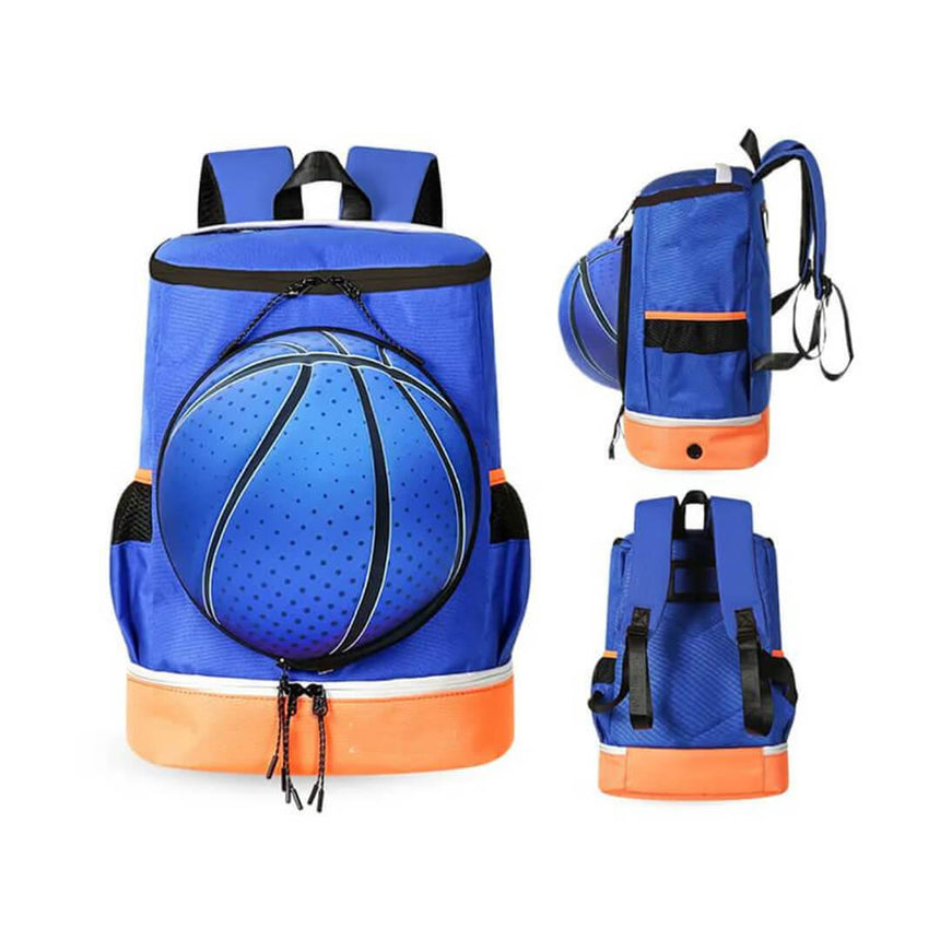 Lightweight basketball backpack with multiple compartments