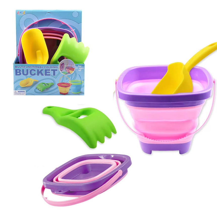 Foldable Sand And Snow Play Bucket Set
