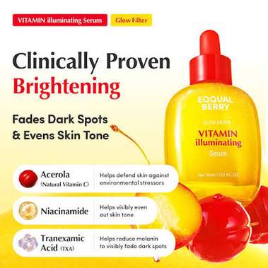 EQQUALBERRY Glow Filter Vitamin Illuminating Serum, 30ml