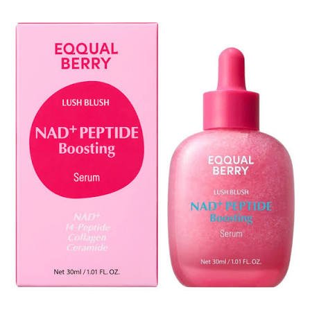 EQQUALBERRY Lush Blush NAD+ Peptide Boosting Serum, 30ml