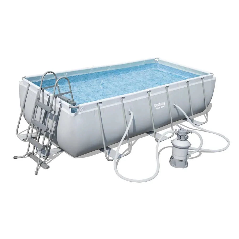 Power Steel 404x201x100cm Rectangular Tubular Pool home pool Power Steel 404x201x100cm Rectangular Tubular Pool Power Steel 404x201x100cm Rectangular Tubular Pool Bestway
