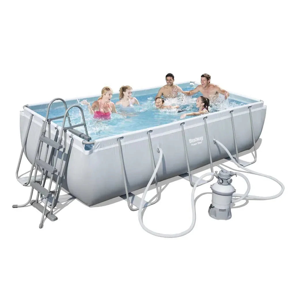 Power Steel 404x201x100cm Rectangular Tubular Pool home pool Power Steel 404x201x100cm Rectangular Tubular Pool Power Steel 404x201x100cm Rectangular Tubular Pool Bestway