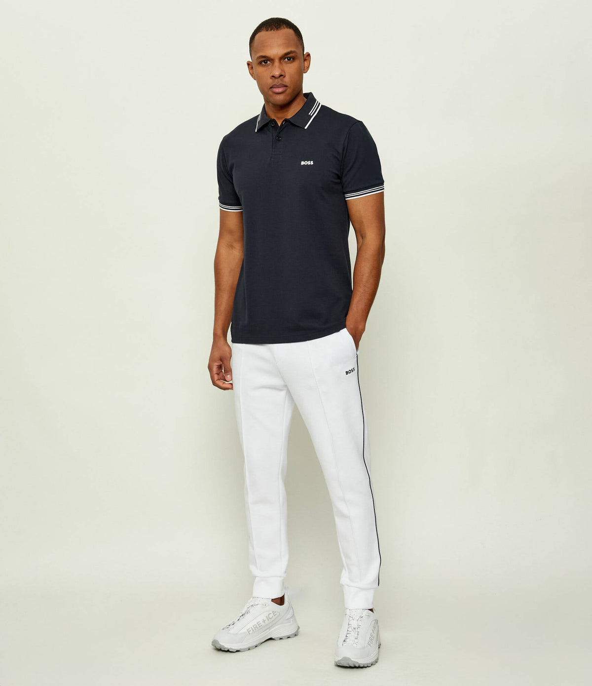 Boss - Navy Blue Slim-Fit Polo Shirt