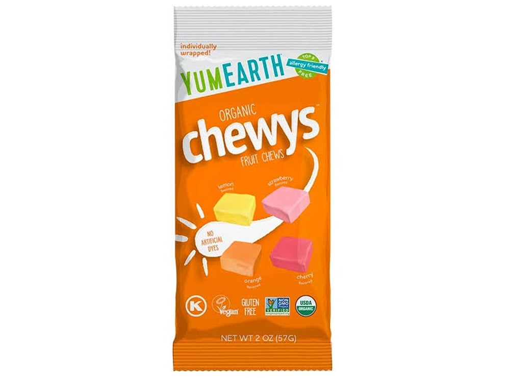Yum Earth Organic Chewys — 4 Flavors 57g