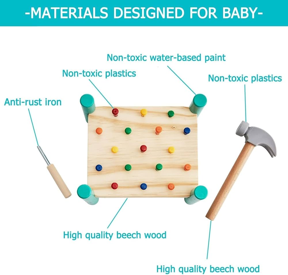 Wooden Knock Nails Toy