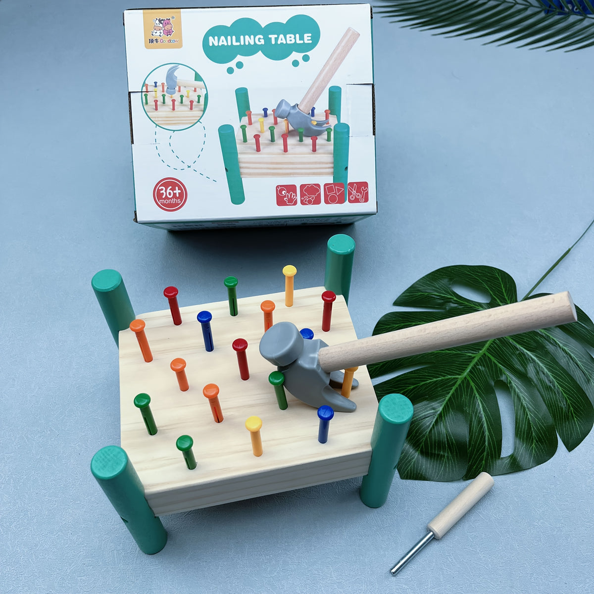 Wooden Knock Nails Toy