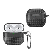 Black Carbon Fiber Case for Apple Airpods 4th Generation