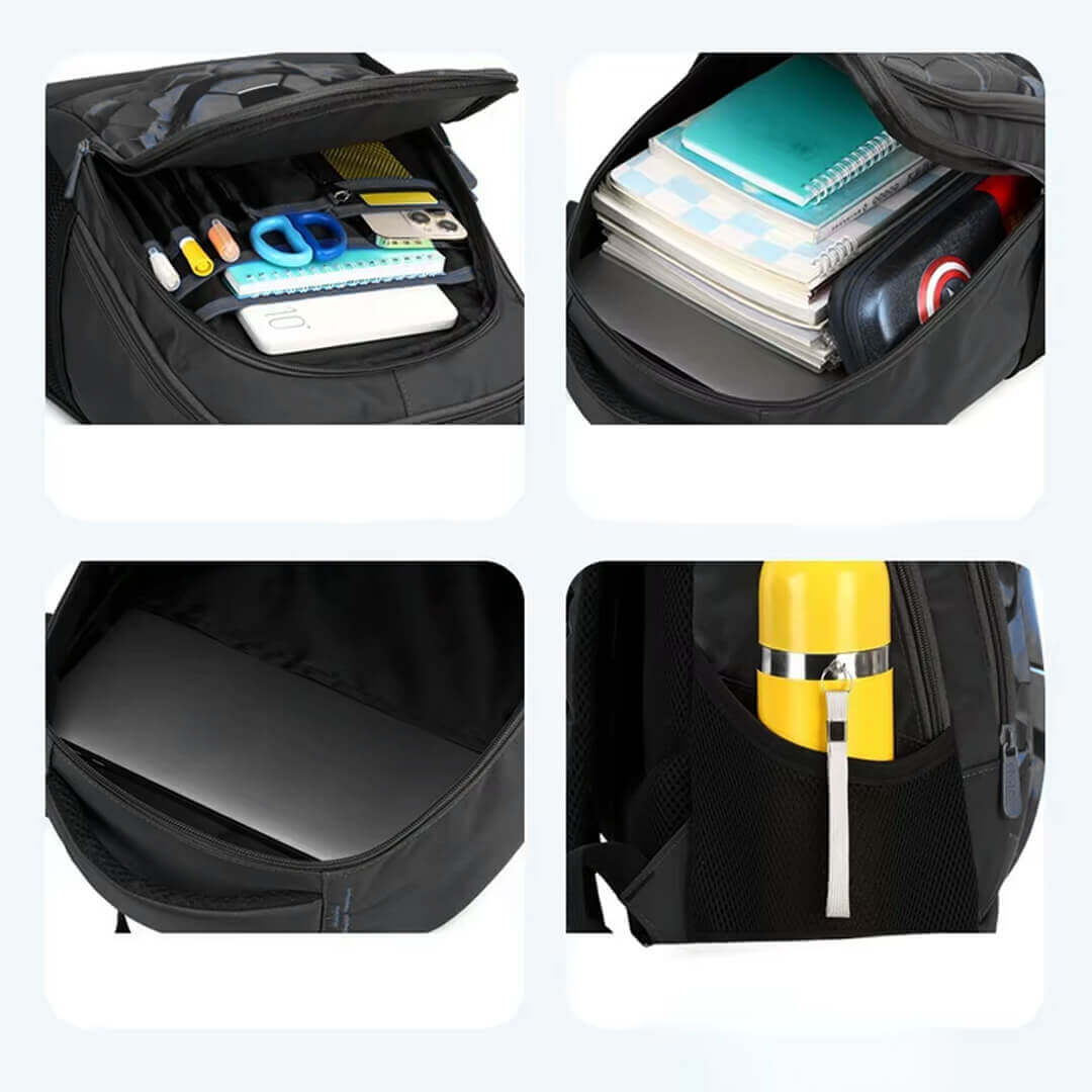 Lightweight football backpack with padded shoulder straps