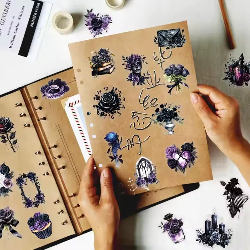 Dark Gothic Sticker Set for Goths 50 pieces Waterproof