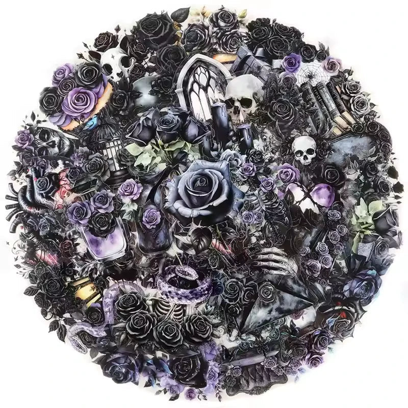 Dark Gothic Sticker Set for Goths 50 pieces Waterproof