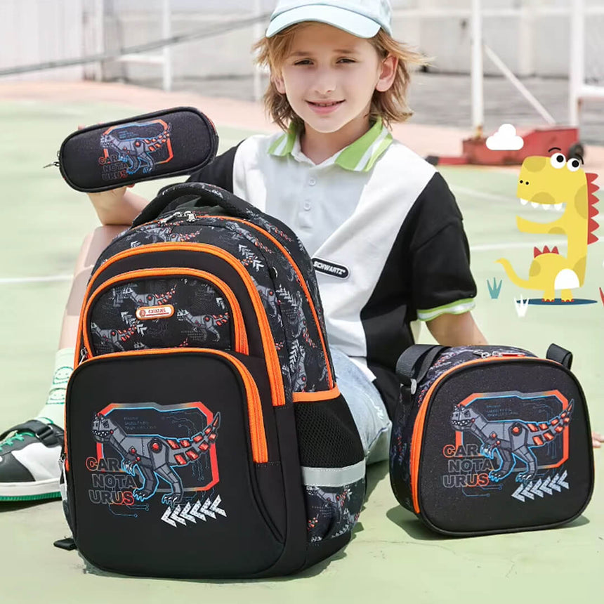 Cusangel Futuristic Dinosaur 3-Piece Backpack Set