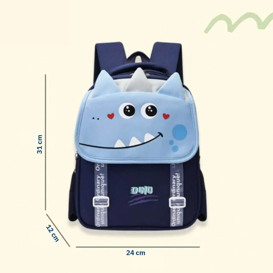 Navy Blue Dinosaur Backpack For Preschool To KG2