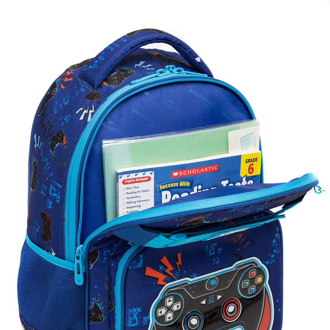 Blue PlayStation gamer backpack set – 3 pieces