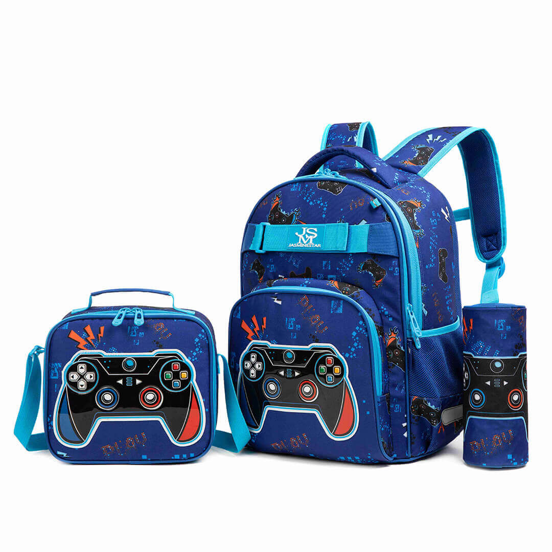 Blue PlayStation gamer backpack set – 3 pieces