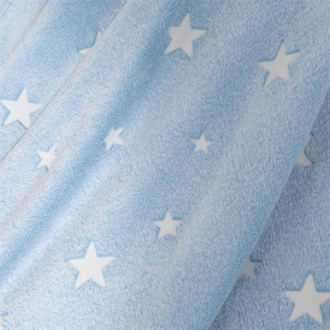 Blue Star Glow-in-the-Dark Plush Blanket - 1.5 x 2 m